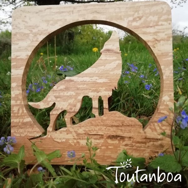 Dessous de plat Loup carré
